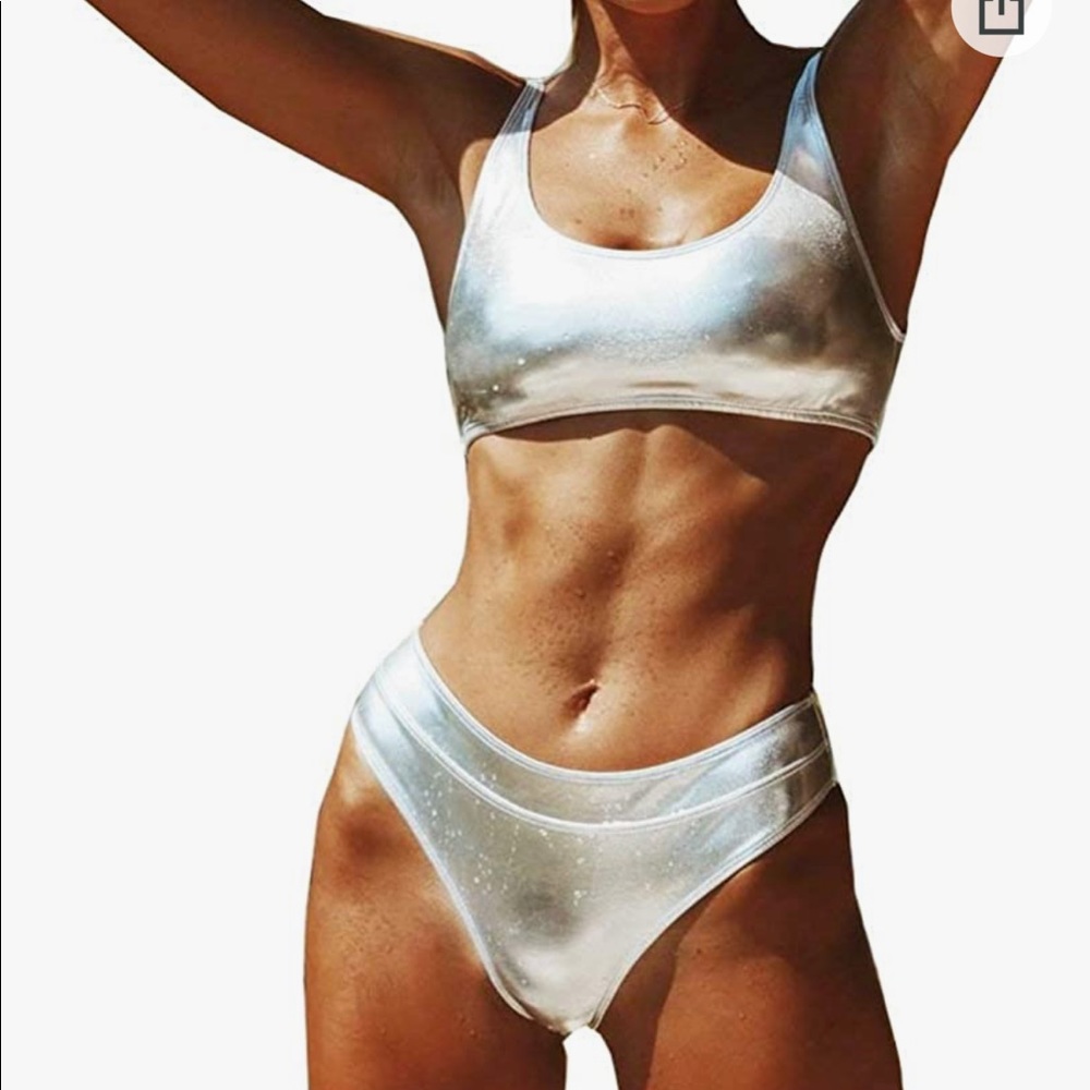 Silver Metallic Bikini